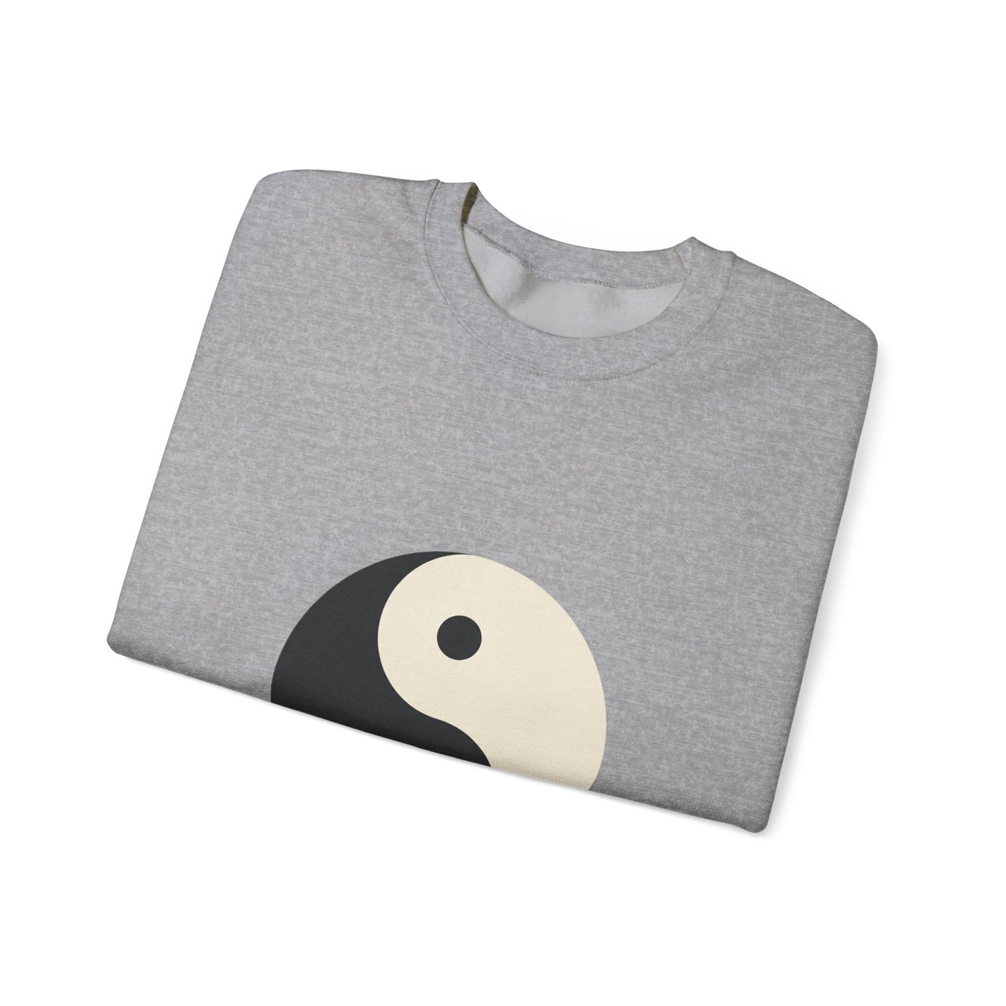 Yin Yang Crewneck Sweatshirt — Minimal Neutral Balance Graphic