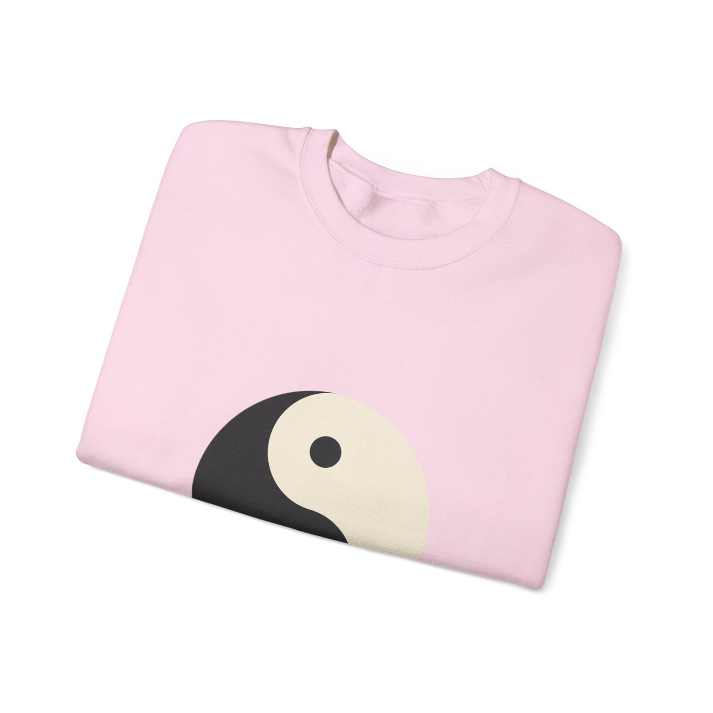Yin Yang Crewneck Sweatshirt — Minimal Neutral Balance Graphic