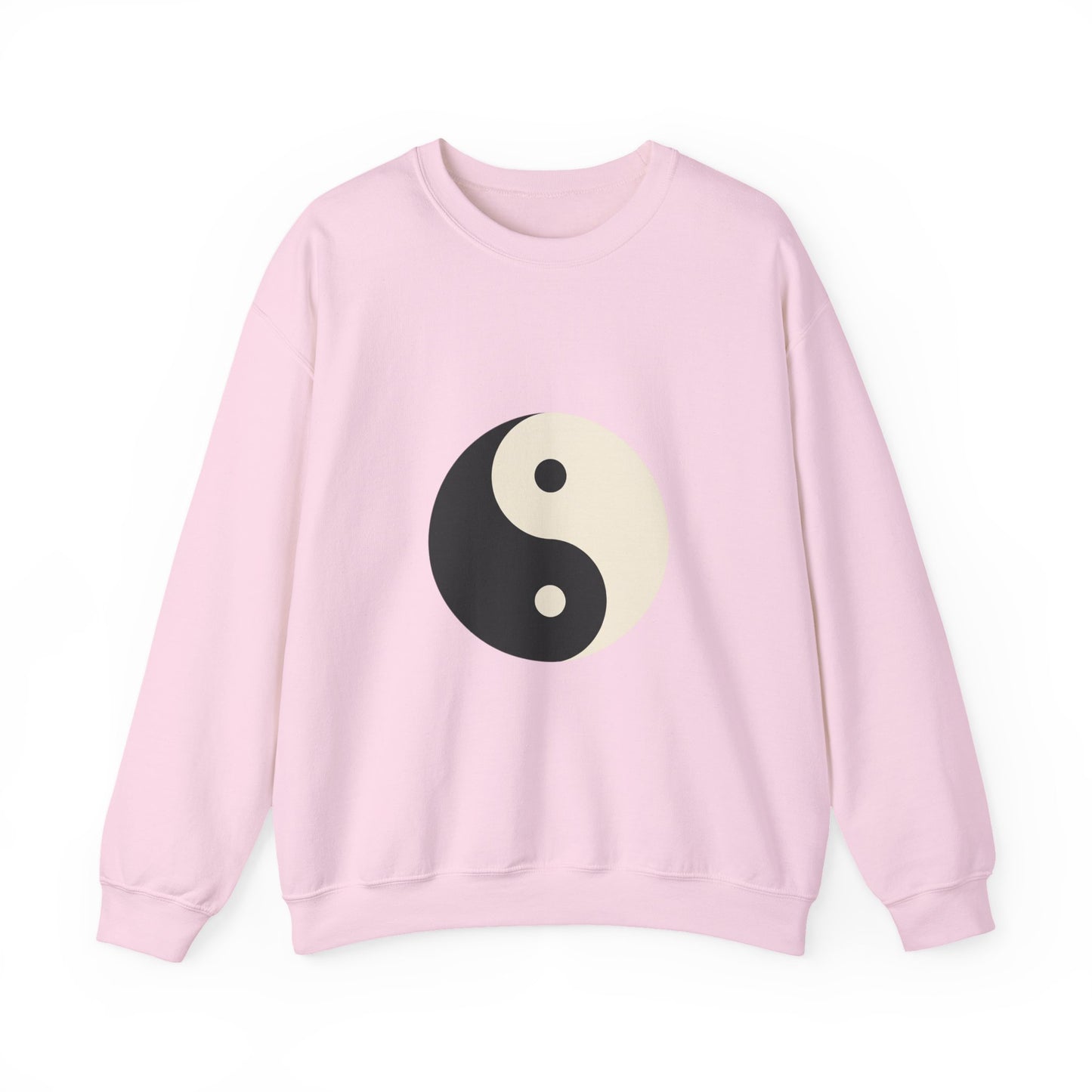 Yin Yang Crewneck Sweatshirt — Minimal Neutral Balance Graphic